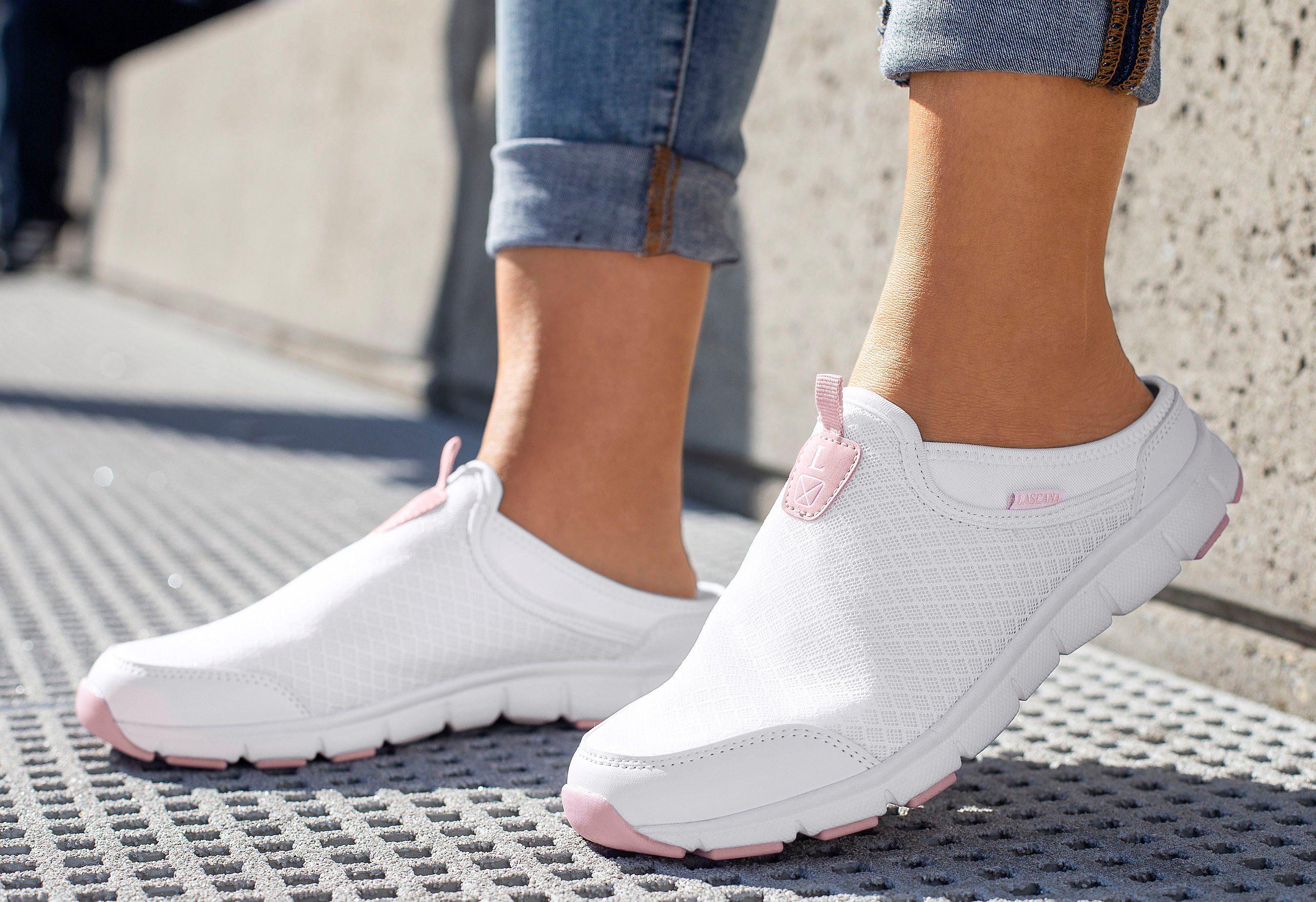 Lascana Slip On Sneaker Slipper Damen weiB rose im Online Shop von SportScheck kaufen