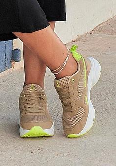 Rückansicht von Lascana Sneaker Sneaker Damen gelb-beige
