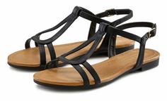 Lascana Sandale Sandalen Damen schwarz