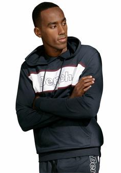 Rückansicht von Bench Kapuzensweatshirt Hoodie Herren navy-weiß