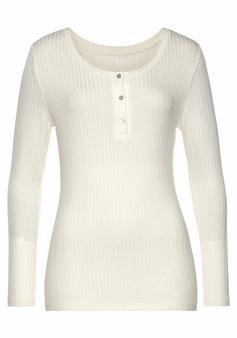 Vivance Langarmshirt Langarmshirt Damen creme