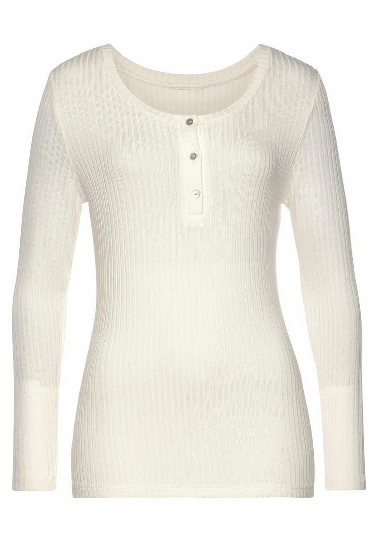 Vivance Vivance Langarmshirt Langarmshirt Damen - creme - 0 | SportScheck