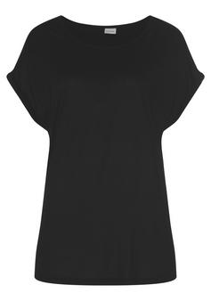 Lascana Kurzarmshirt T-Shirt Damen schwarz