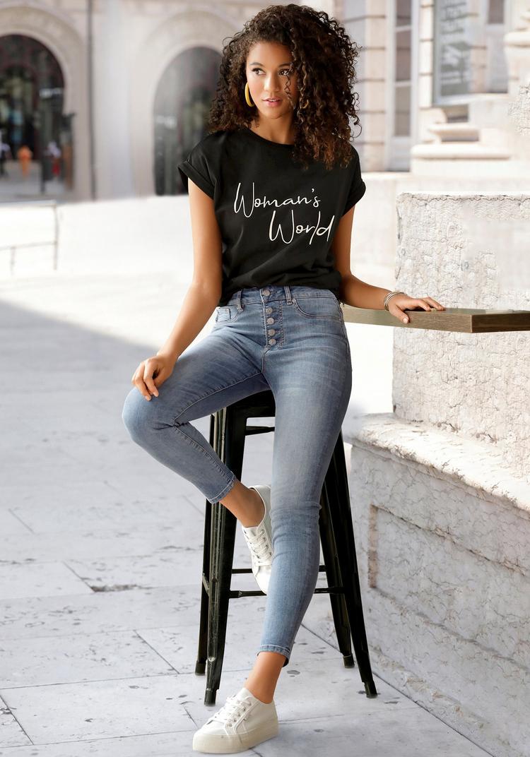 Lascana Lascana T-Shirt T-Shirt Damen - schwarz - 1 | SportScheck