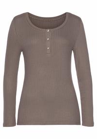 Vivance Langarmshirt Langarmshirt Damen - taupe