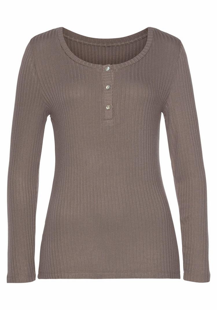 Vivance Vivance Langarmshirt Langarmshirt Damen - taupe - 0 | SportScheck