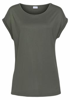 Lascana Kurzarmshirt T-Shirt Damen khaki