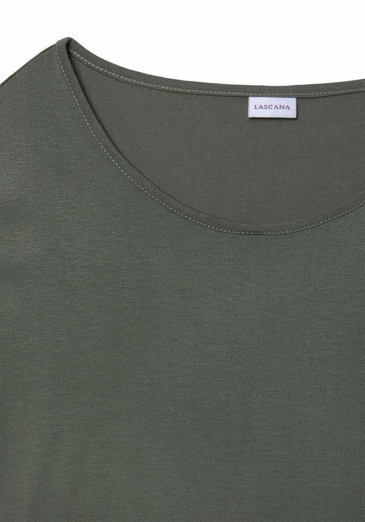 Lascana Lascana Kurzarmshirt T-Shirt Damen - khaki - 0 | SportScheck