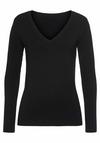 Vivance V-Ausschnitt-Pullover Strickpullover Damen - schwarz