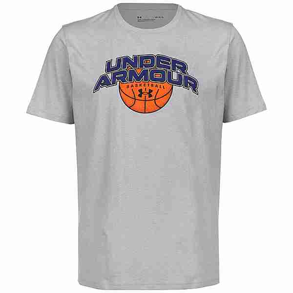 Under Armour Basketball Branded Wordmark Basketball Shirt Herren grau
