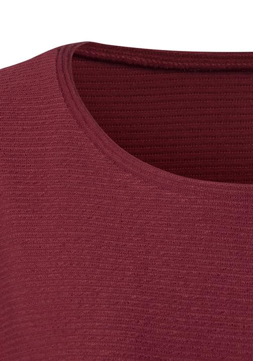 Rückansicht von Vivance 3/4-Arm-Shirt Longshirt Damen bordeaux