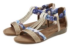 Lascana Sandale Sandalen Damen beige-blau