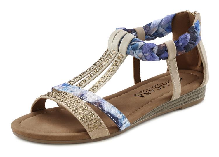 Lascana Lascana Sandale Sandalen Damen - beige - blau - 0 | SportScheck