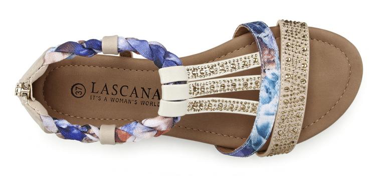 Lascana Lascana Sandale Sandalen Damen - beige - blau - 1 | SportScheck