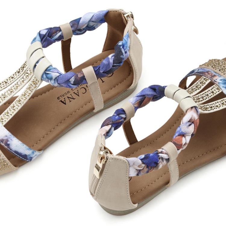 Lascana Lascana Sandale Sandalen Damen - beige - blau - 3 | SportScheck