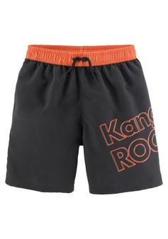 KangaROOS Badeshorts Badeshorts Herren schwarz-orange