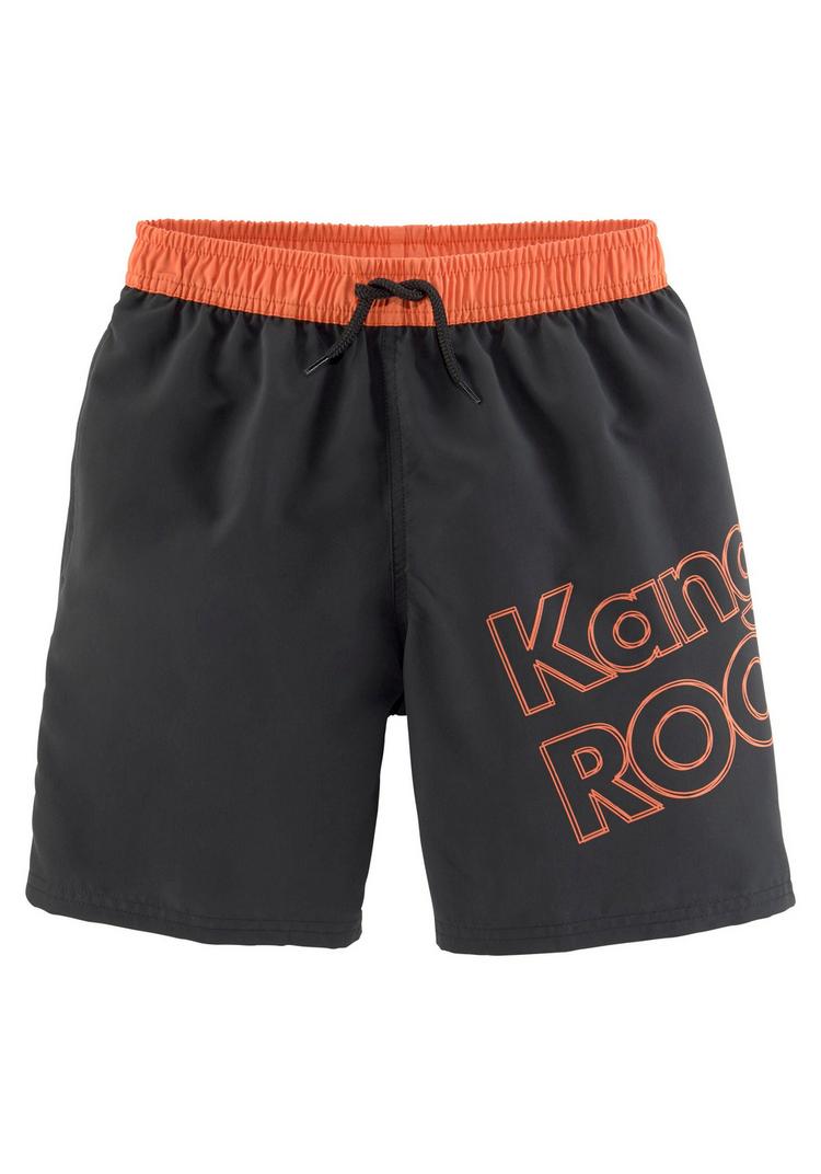 KangaROOS KangaROOS Badeshorts Badehose Herren - schwarz-orange - 0 | SportScheck