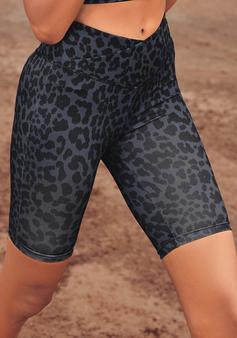 Rückansicht von LASCANA Active Radlerhose Fahrradtights Damen anthrazit schwarz