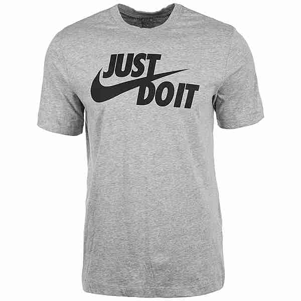 Nike NSW JUST DO IT SWOOSH T-Shirt Herren dk grey heather-black