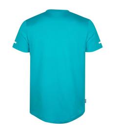 Rückansicht von Westfjord Eldfjall T-Shirt Herren Karibik Blau