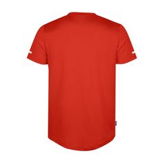 Rückansicht von Westfjord Eldfjall T-Shirt Herren Rot