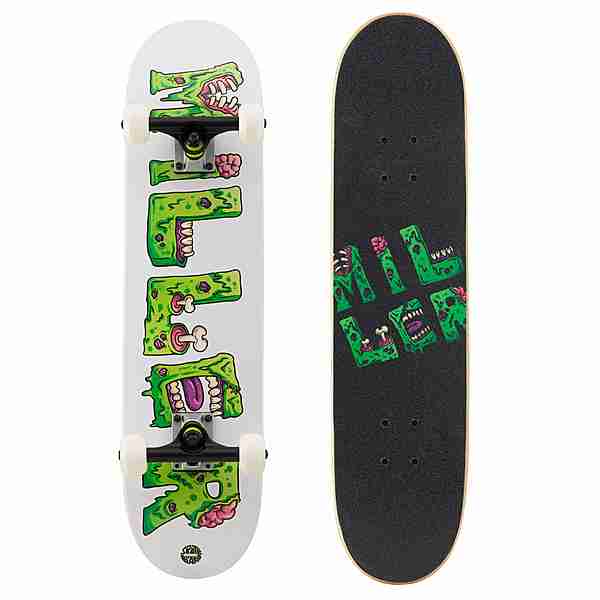Miller Monster 7,5" x 30,5" Skateboard-Komplettset weiss