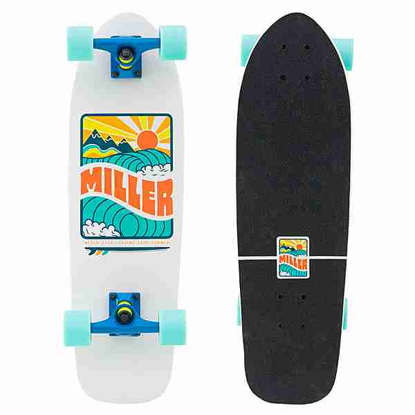 Miller Sunset 27,5" x 8,2" Skateboard-Komplettset weiss