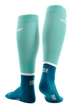 Rückansicht von CEP THE RUN COMPRESSION SOCKS KNEE-HIGH Laufsocken Herren ocean/petrol