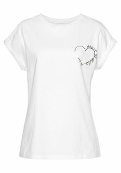 Lascana T-Shirt T-Shirt Damen weiß