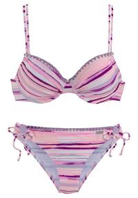 VENICE BEACH B&uuml;gel-Bikini Bikini Set Damen - lachs-bedruckt