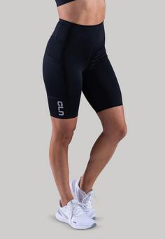 Rückansicht von CLN Athletics Bike Pocket Shorts Tights Damen black