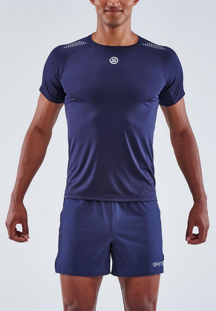 Skins Skins S3 Short Sleeve Top Funktionsshirt Herren - navy blue - 0 | SportScheck