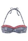S.OLIVER B&uuml;gel-Bandeau-Bikini-Top Bikini Oberteil Damen - blau-rot