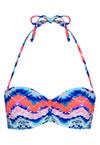 VENICE BEACH Bandeau-Bikini-Top Bikini Oberteil Damen - blau-orange