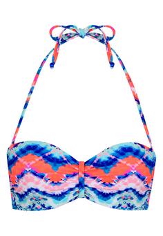VENICE BEACH Bandeau-Bikini-Top Bikini Oberteil Damen blau-orange