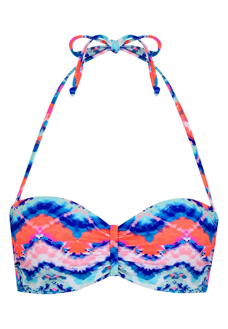 VENICE BEACH VENICE BEACH Bandeau-Bikini-Top Bikini Oberteil Damen - blau-orange - 0 | SportScheck