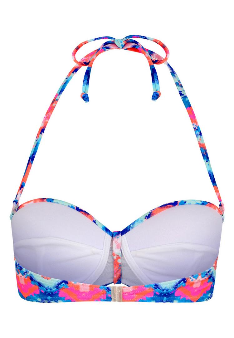 VENICE BEACH VENICE BEACH Bandeau-Bikini-Top Bikini Oberteil Damen - blau-orange - 0 | SportScheck