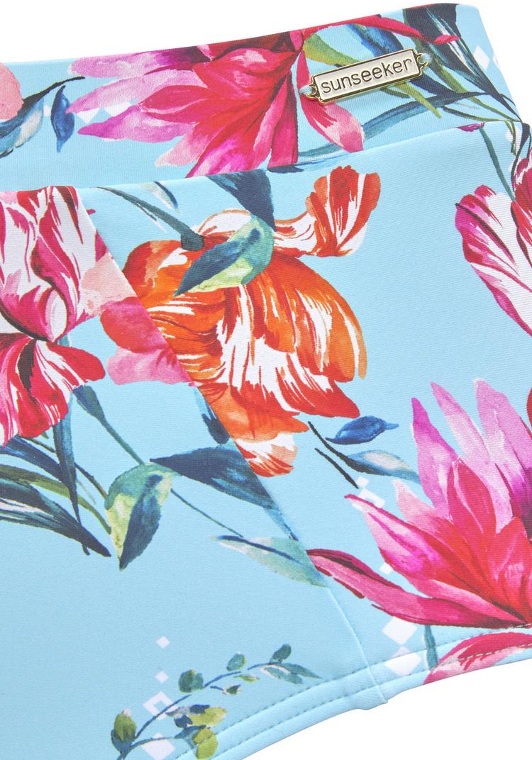 sunseeker sunseeker Highwaist-Bikini-Hose Bikini Hose Damen - hellblau-bedruckt - 0 | SportScheck