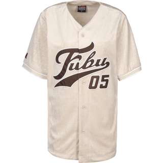 Fubu Varsity Velours Baseball T-Shirt Damen beige