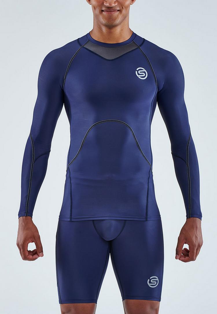 Skins Skins S3 Longsleeve Funktionsshirt Herren - navy blue - 0 | SportScheck