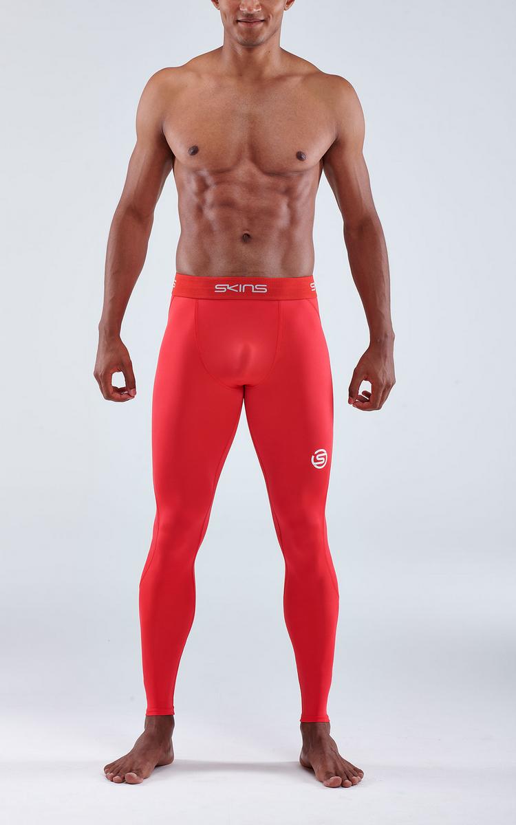 Skins Skins S1 Long Tights Tights Herren - red - 1 | SportScheck