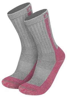 normani Merino Nowra Wandersocken Grau/Pink