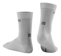 Rückansicht von CEP Allday Recovery Mid Cut Laufsocken Herren light grey