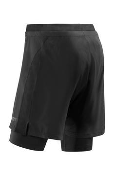 Rückansicht von CEP Training 2in1 Funktionsshorts Herren black