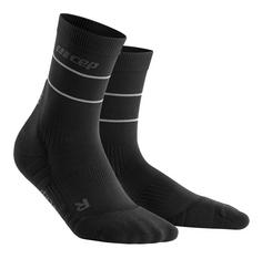 CEP Reflective Mid Cut Laufsocken Damen black