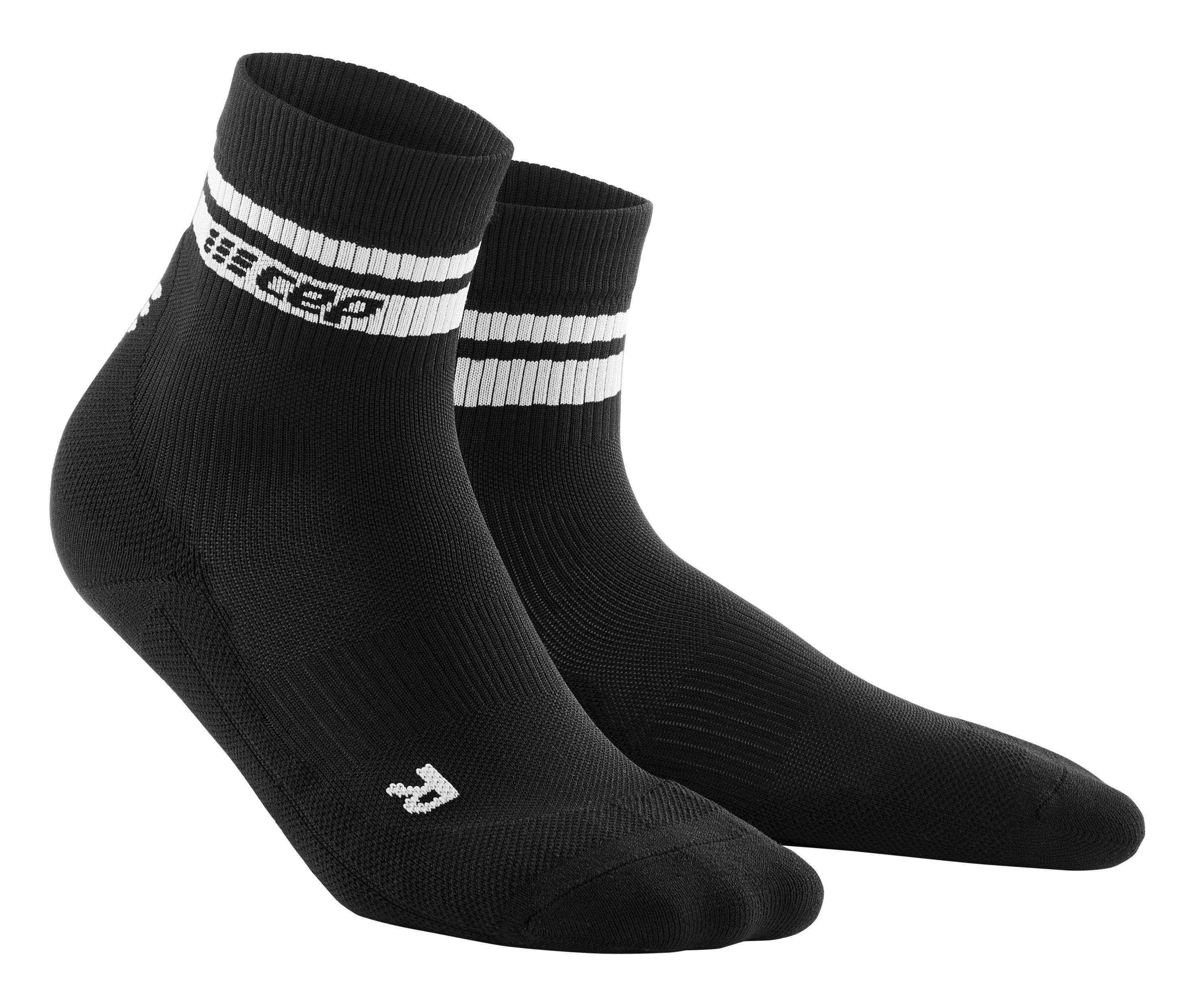 CEP 80's Mid Cut Laufsocken Herren black/white