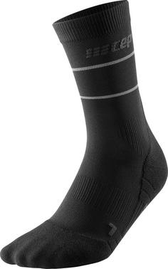 CEP Reflective Mid Cut Laufsocken Herren black