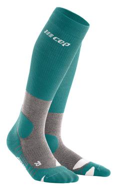 CEP Hiking Merino Compression Socks Tall Laufsocken Damen forestgreen/grey