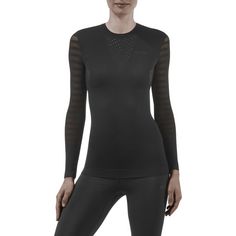 Rückansicht von CEP Run Ultralight Shirt Long Laufshirt Damen black