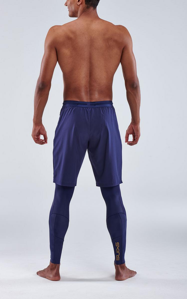 Skins Skins S5 Superpose Long Tights Tights Herren - Navy Blue - 5 | SportScheck